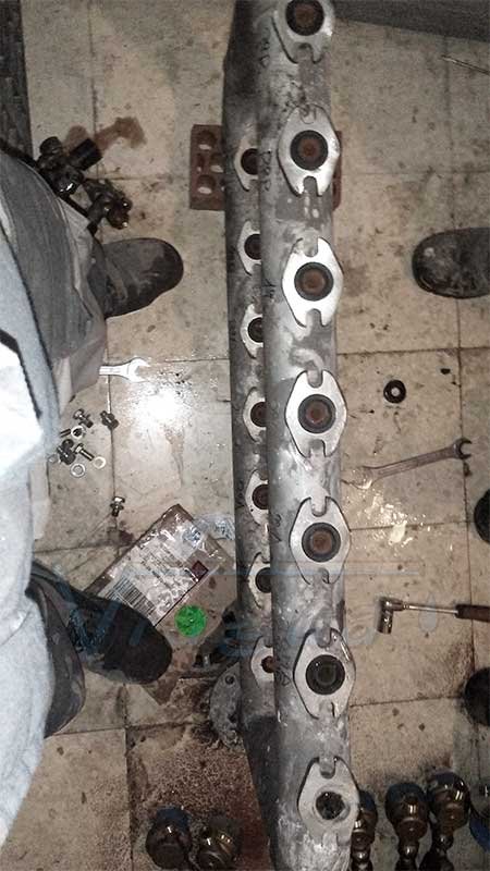 Batería de contadores oxidada Batería de contadores oxidada