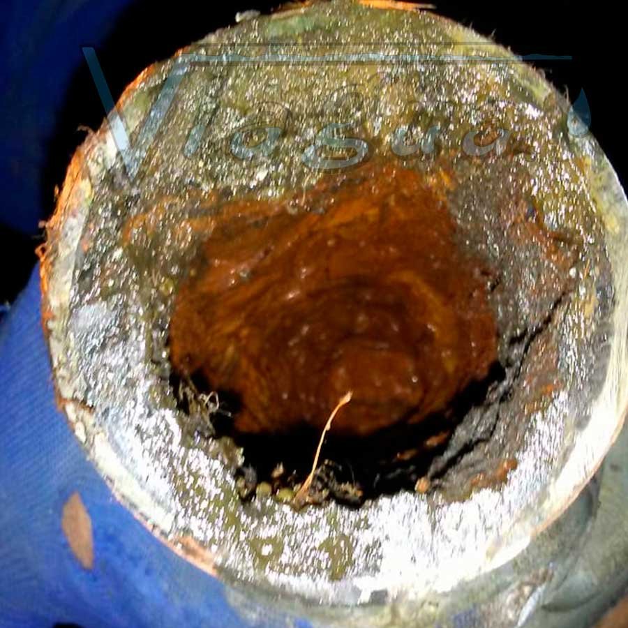 tuberia obturada Tubería en mal estado