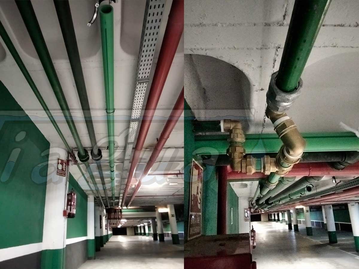 Nuevas tuberías por techo