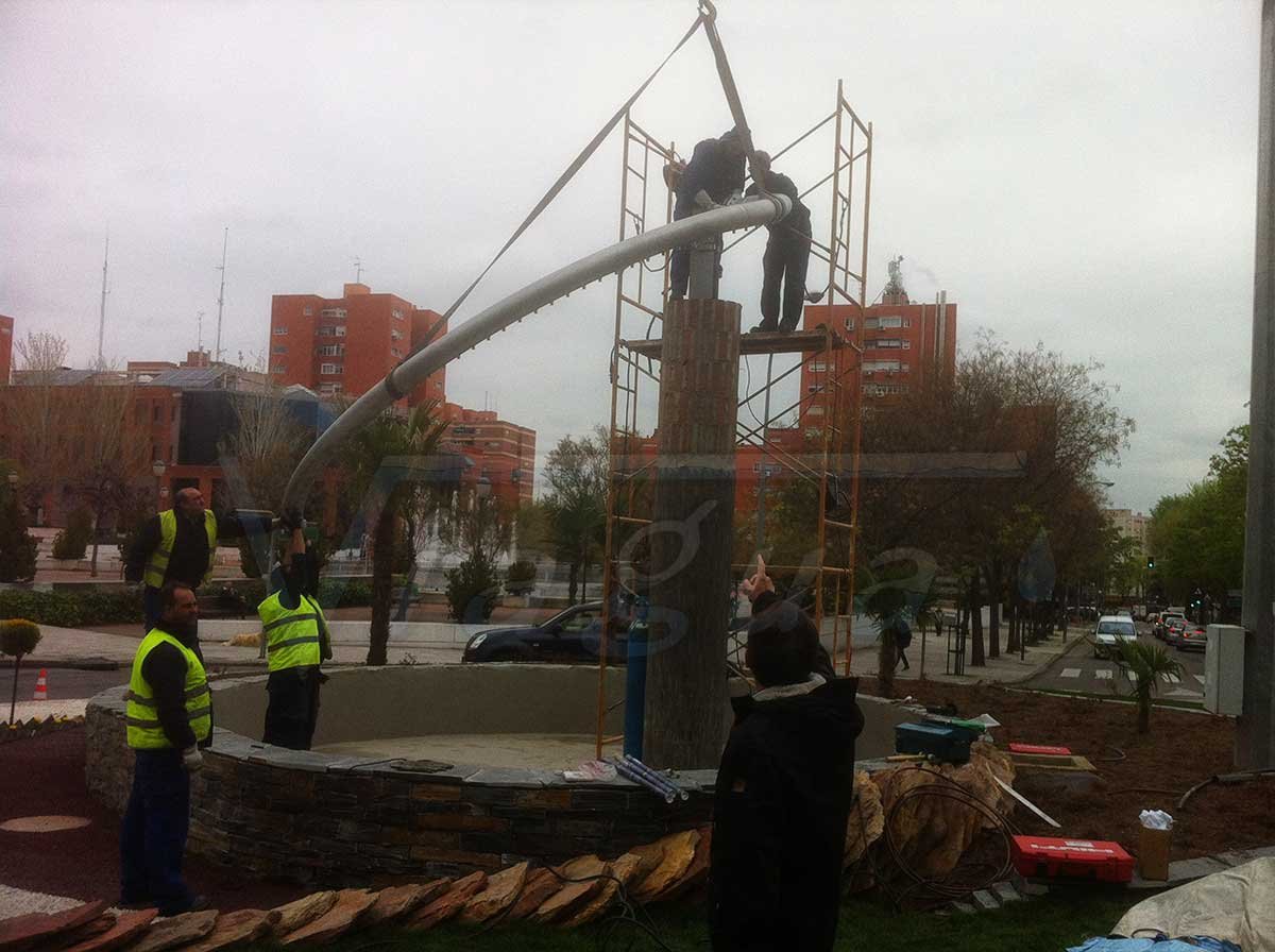 Fuente helicoidal en Coslada