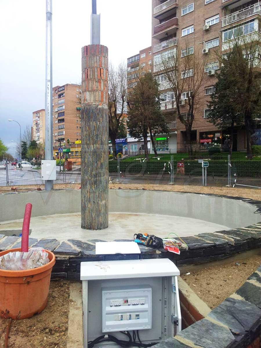 Fuente helicoidal en Coslada