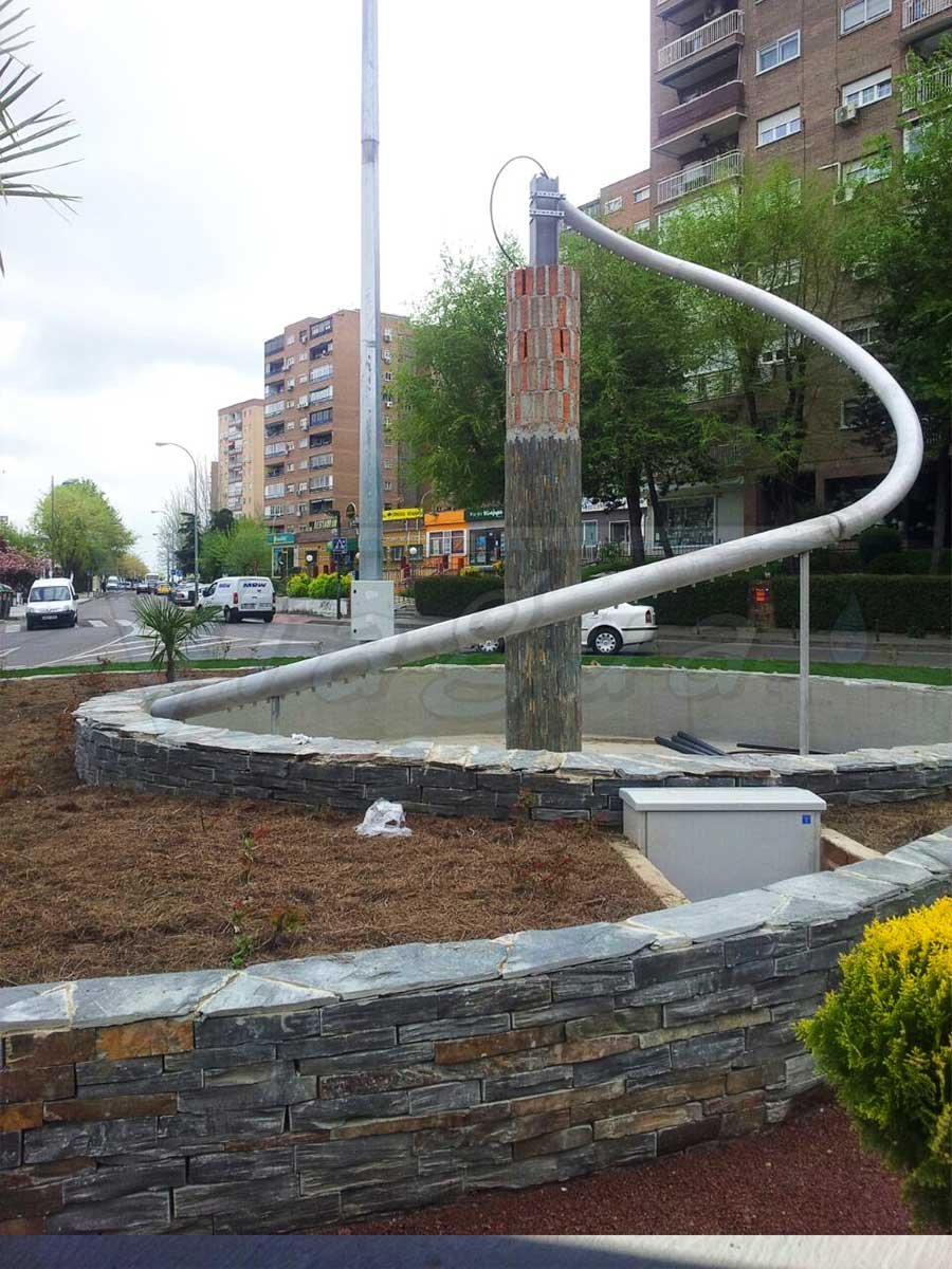 Fuente helicoidal en Coslada