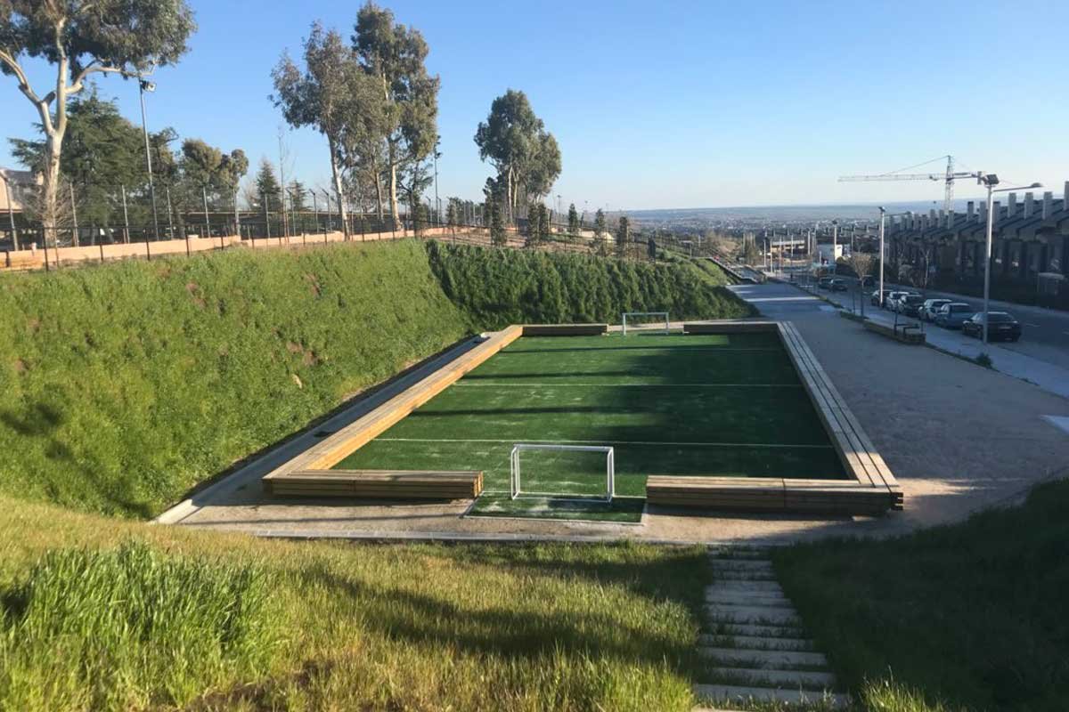 Parque Arroyo Calero tras instalación